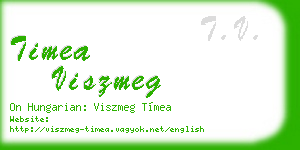 timea viszmeg business card
