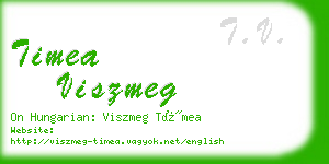 timea viszmeg business card